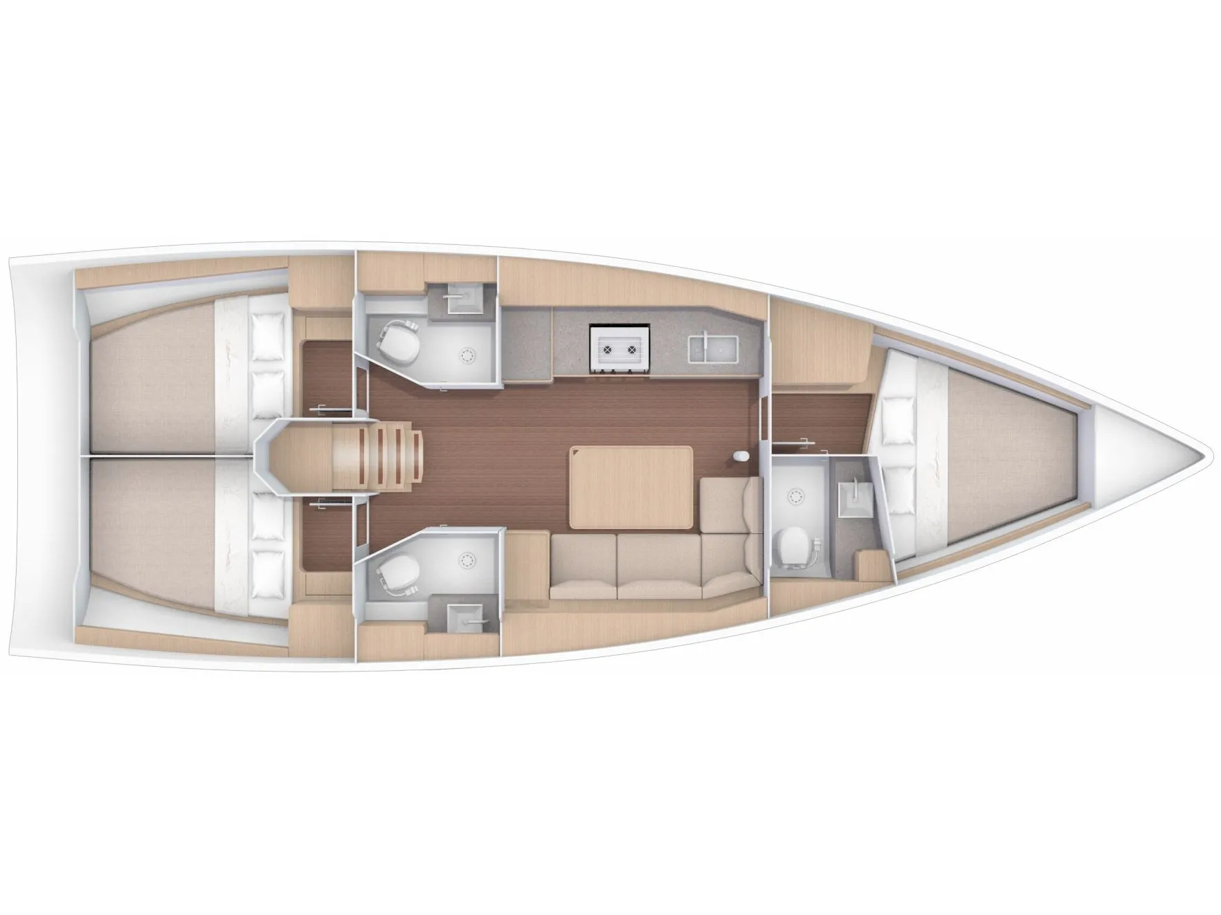Artemis | Rhodes Marina | Dufour 390 Grand Large Plan image